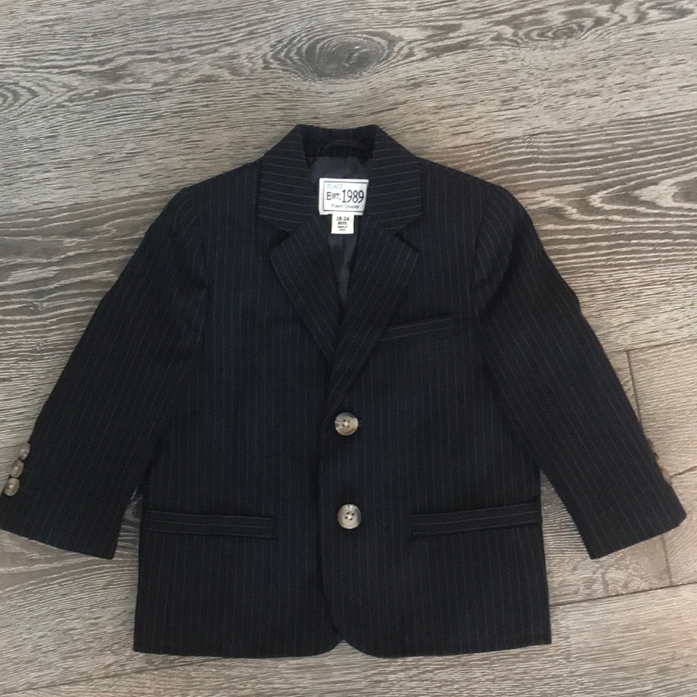 Boys Navy Stripe Blazer